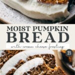 cream cheese frosted pumpkin bread pinterest