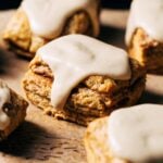 cropped photo of layered chai spiced scone