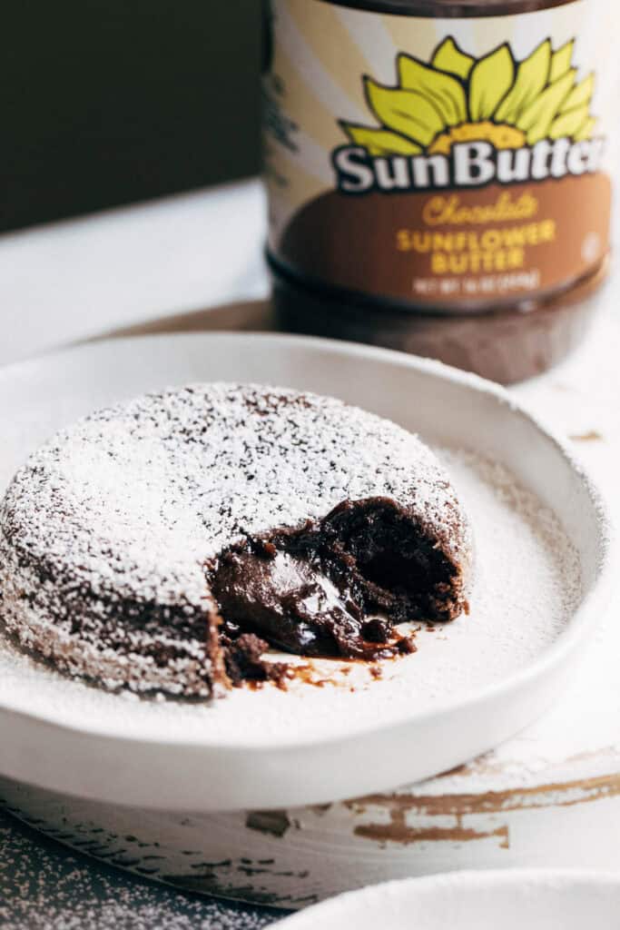 a lava cake with sunbutter