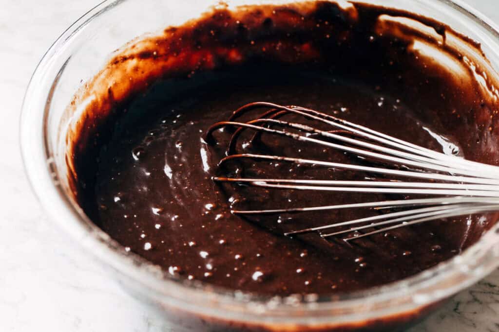 chocolate olive oil cake batter