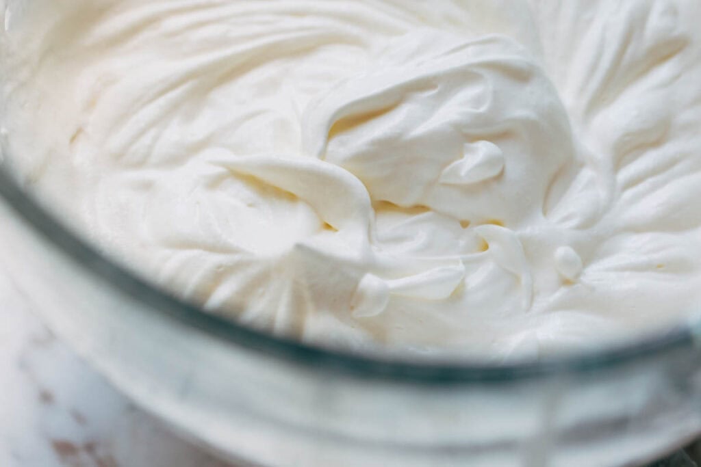 a bowl of whipped cream