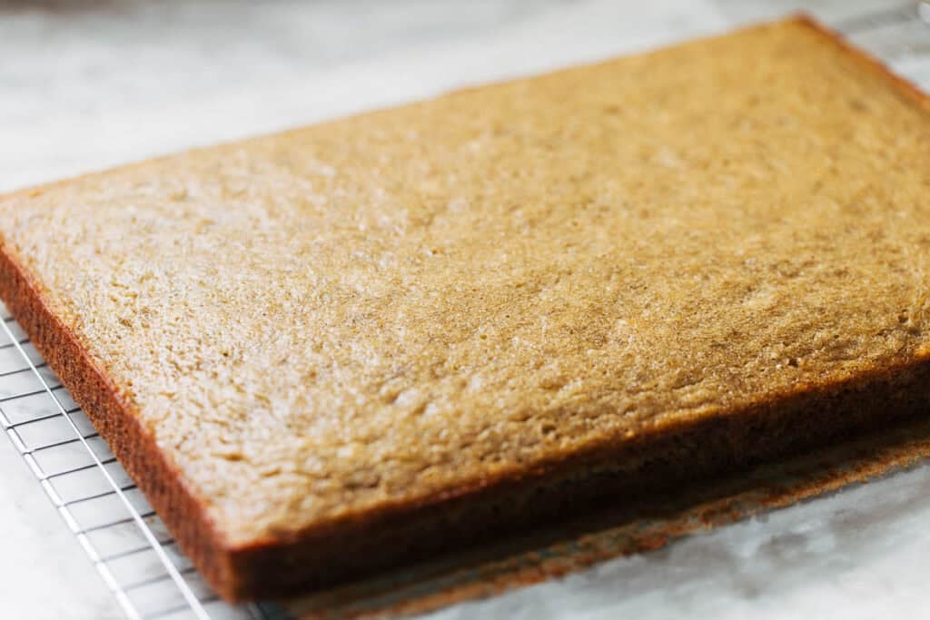 freshly baked banana cake