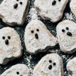 close up on ghost cookies