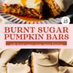 burnt sugar pumpkin bars pinterest