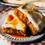 sliced and stacked burnt sugar pumpkin bars