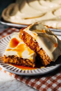sliced and stacked pumpkin bars
