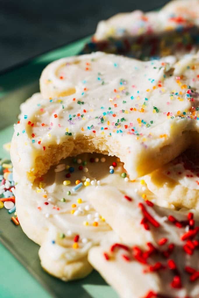 inside a cream cheese sugar cookie