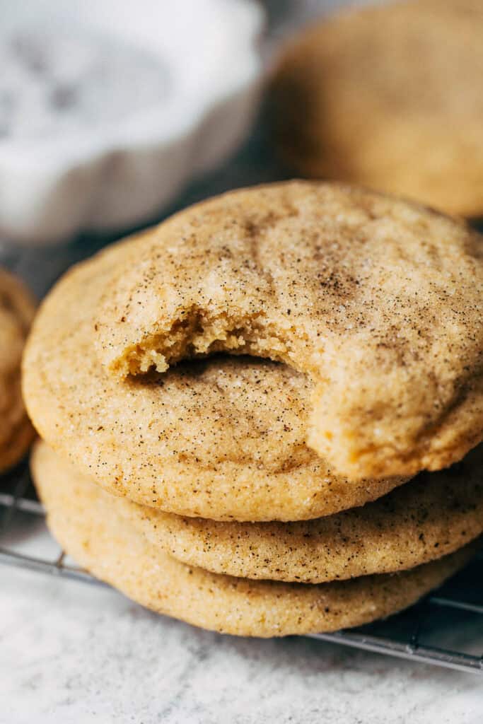 brown butter vanilla bean sugar cookie bite shot