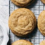close up on brown butter vanilla bean sugar cookie