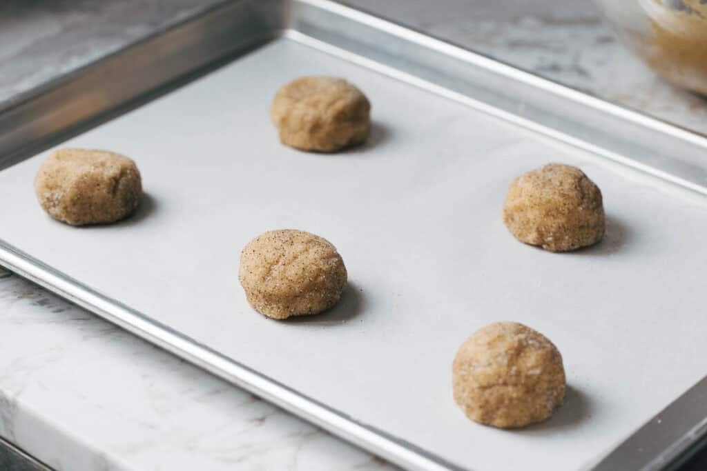 process shot of rolled sugar cookie dough