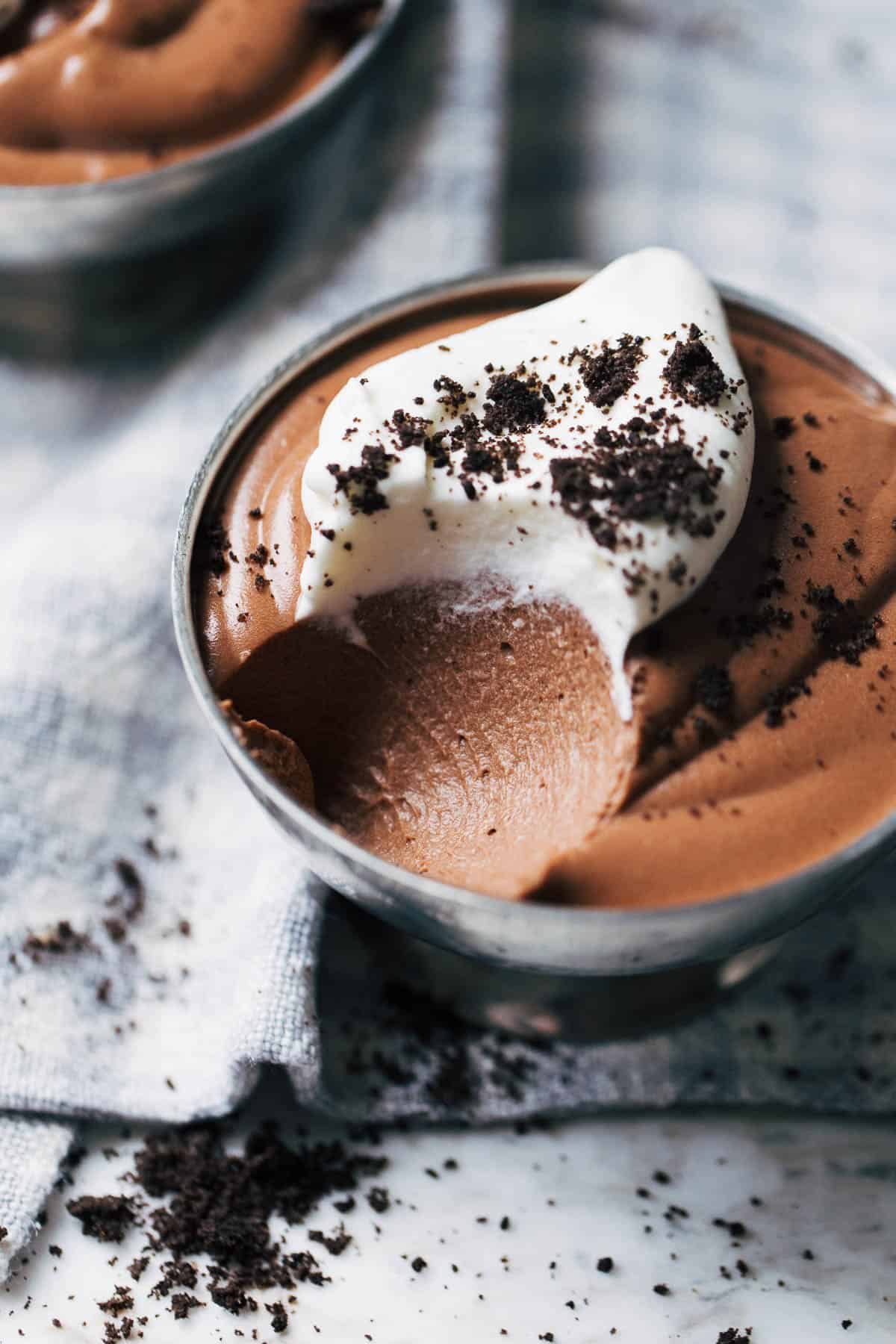 chocolate mousse bite shot