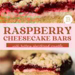 raspberry cheesecake crumble bars pinterest