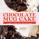 chocolate mug cake pinterest