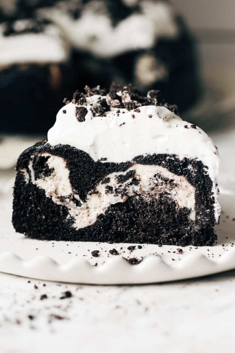 inside a cookies and cream cake