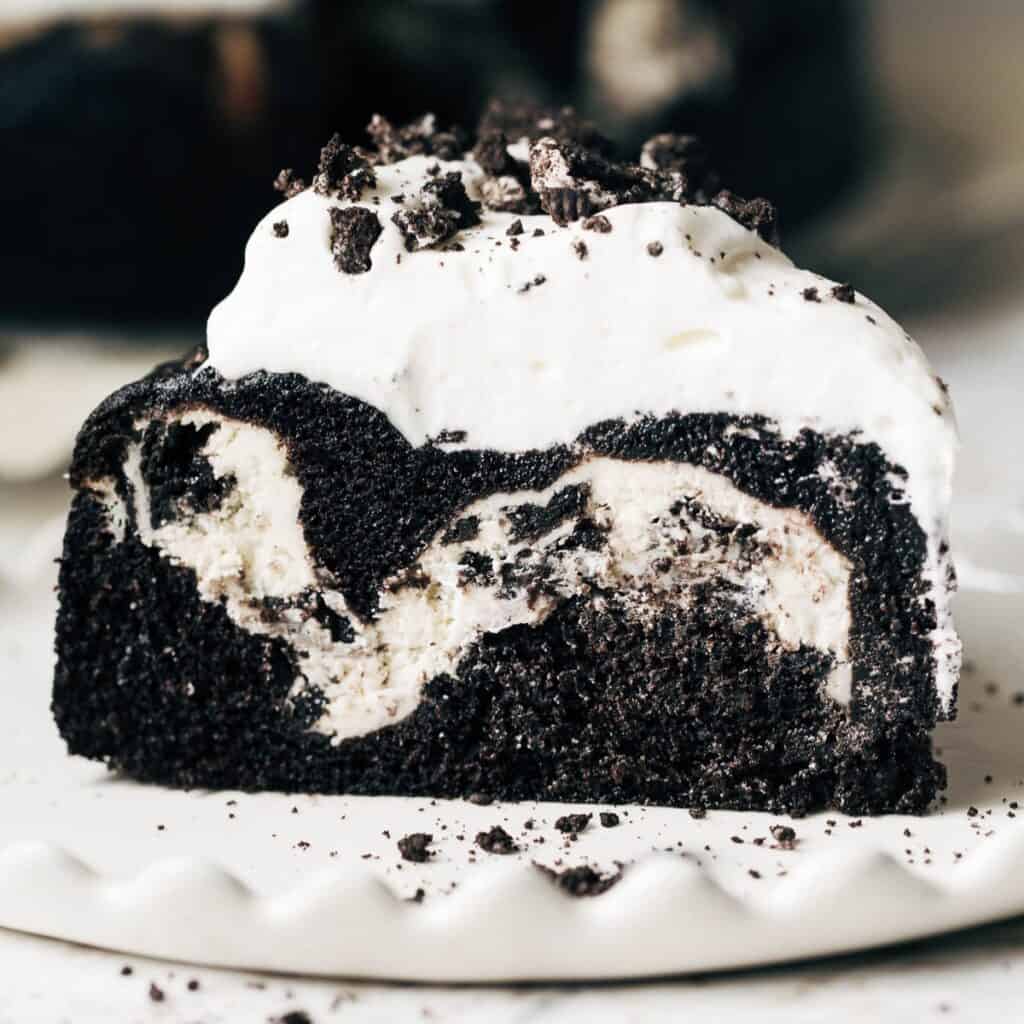 inside a cookies and cream cake