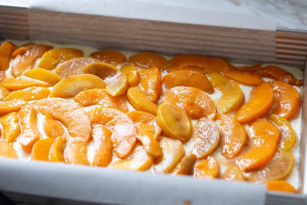 process shot peach layer