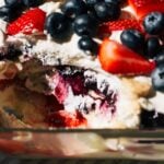 inside berry chantilly cake pudding