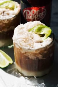 close up on dirty godmother cocktail