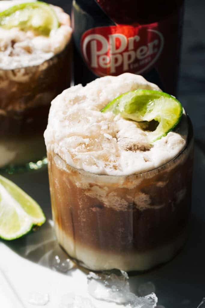close up on dirty godmother cocktail