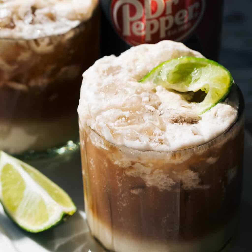 close up on dirty godmother cocktail