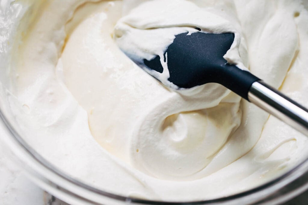 process shot layering lemon pie filling