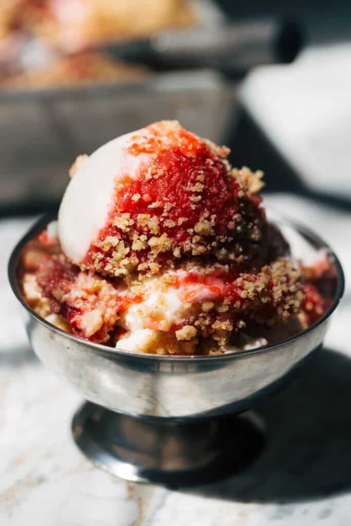 scoop of no bake cheesecake