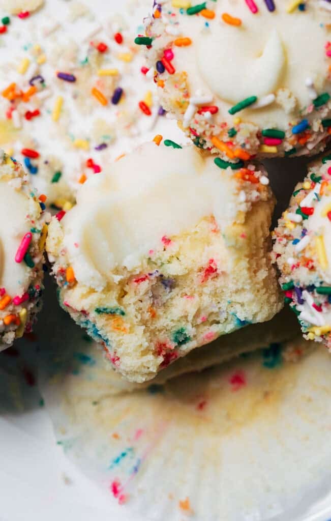 inside a funfetti cupcake
