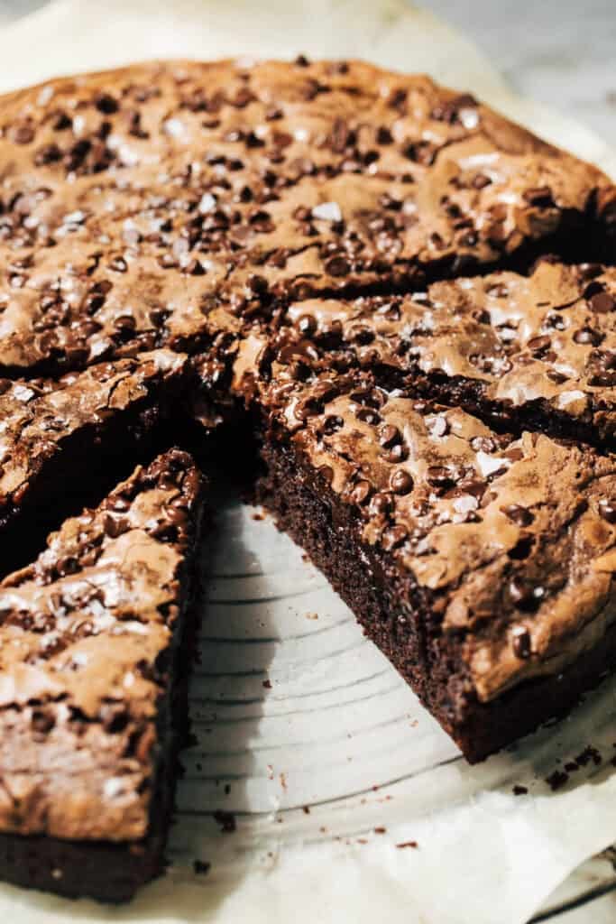 sliced brownie batter butter cake