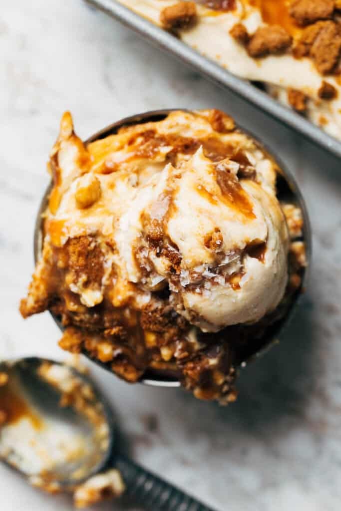 salted caramel cheesecake scoop