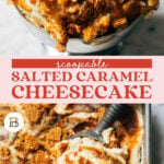 scoopable salted caramel cheesecake pinterest