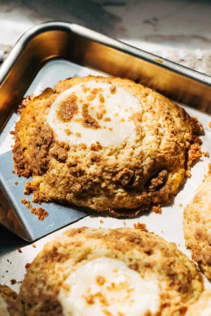 cream cheese crumb cake muffin top