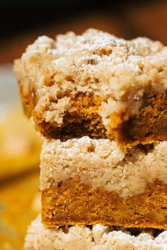 pumpkin coffee cake bite shot